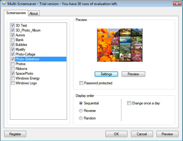 Windows 7 Multi-Screensaver 1.2 full